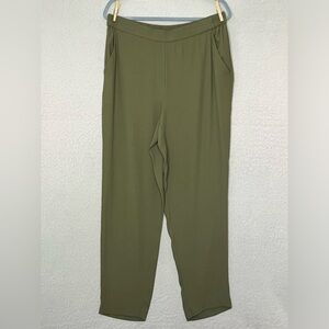 Halogen Nordstrom Straight Leg Trousers Slacks Pants-Olive Green-Women’s 12-NEW